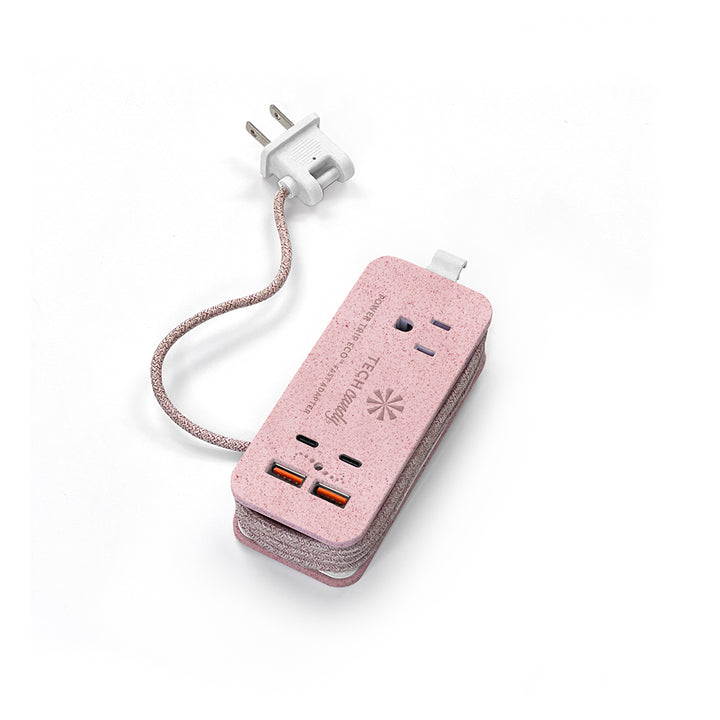 NEW! Power Trip Eco™ Outlet USB/USB-C Fast Charging Station: Pink